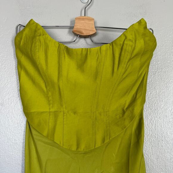 ASOS Design Dress Bandeau Slip Corset Maxi Green Strapless Women's Size 4 NWT - Picture 6 of 12